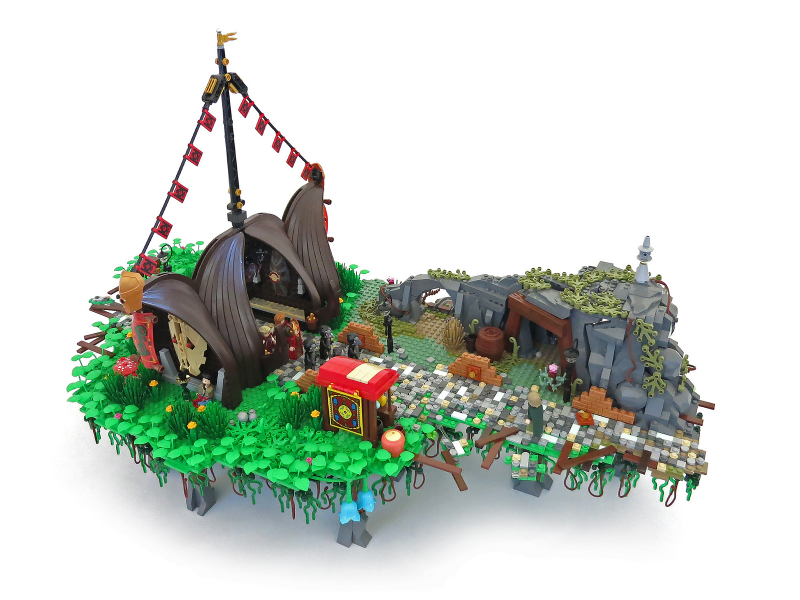 Illustration for article titled This Bastion-Inspired LEGO World Deserves Its Own Game